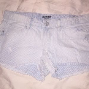 Pinstriped mossimo women’s jean shorts